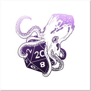 Fathomless D20: dnd 5e warlock dice Purple Posters and Art